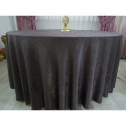 Soft kadife kumaş Düğün salonu masa örtüsü Antrasit gri
