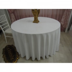 Düğün masa Örtüsü  kadife beyaz